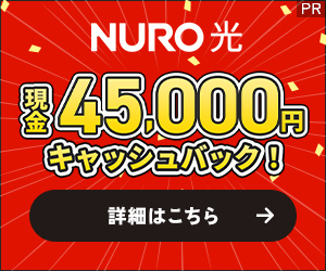 世界最速インターネット【NURO 光】新規申込みモニター